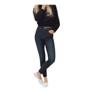 Everlane Minimalist High Rise Skinny Ankle Classic Jeans Dark Wash Size 26